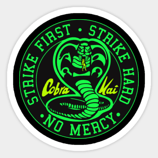 Cobra Kai No Mercy Strike Hard Gift Sticker